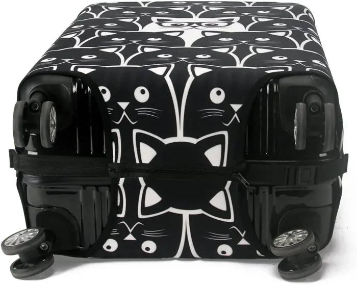 Housse de valise Chat blanc 3