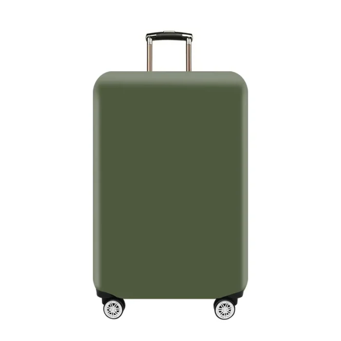 Housse de valise unie verte 1