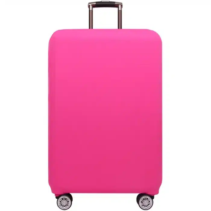 Housse de valise unie rose 1