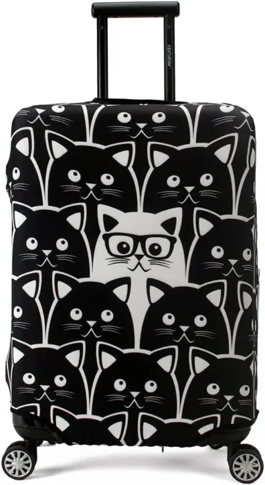 Housse de valise Chat blanc 1