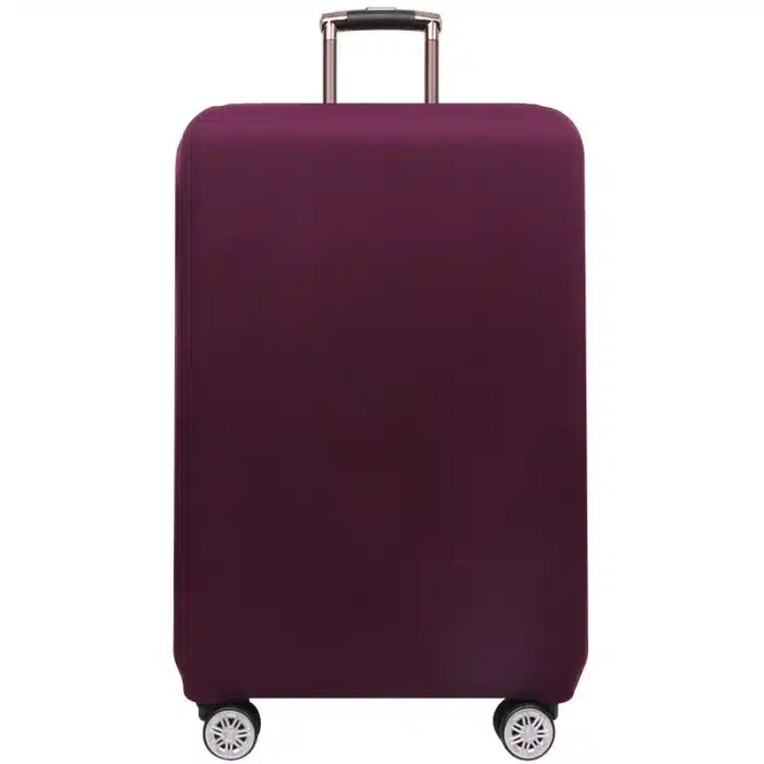 Housse de valise unie prune 1